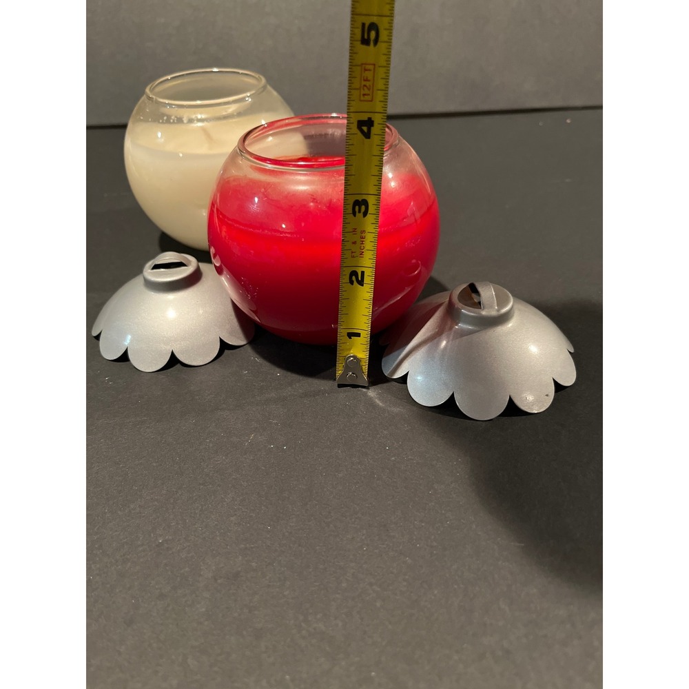 Candle-lite Christmas Ornament Jar Candles -2- Cinnamon & Mint 9.5oz Red White - Picture 5 of 7